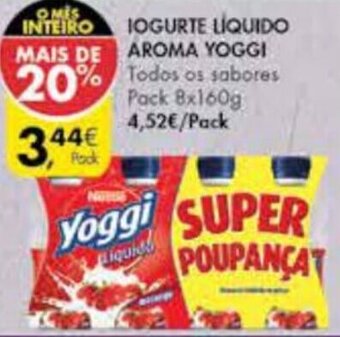 Pingo Doce Iogurte Líquido Aroma Yoggi 8x160g promoção