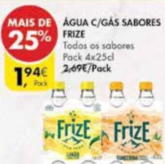 Água C/ Gás Sabores Frize 4 x 25cl