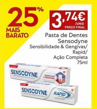 Amanhecer Pasta de dentes sensodyne promoção