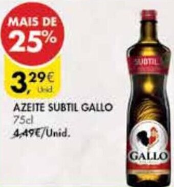 Pingo Doce Azeite Subtil Gallo 75cl promoção