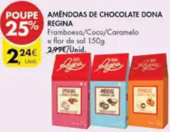 Pingo Doce Amêndoas de Chocolate Dona Regina 150g promoção