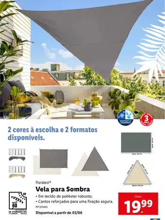 Lidl Florabest Vela para Sombra promoção