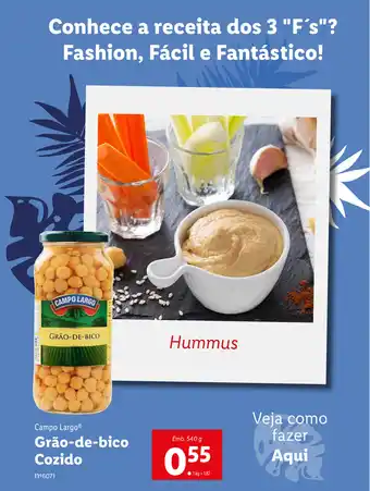 Lidl Campo Largo Grão-de-bico Cozido / Veja como Fazer Aqui 540g promoção