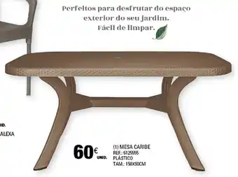 Continente Mesa Caribe Plástico 150x90cm promoção