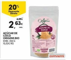 Continente Bom dia Açúcar origens bio promoção
