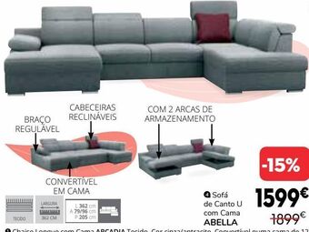 Conforama Sofá de esquina promoção