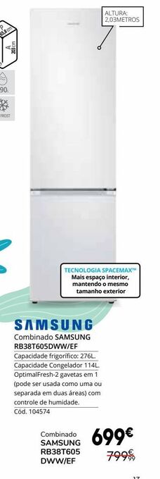 Conforama Frigorífico combinada samsung promoção