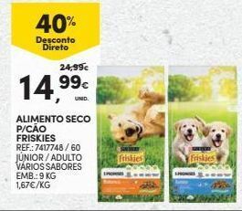 Continente Bom dia Ração para cães friskies promoção