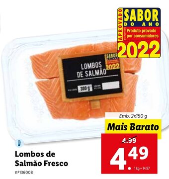 Lidl Lombos de Salmão Fresco 2x150g promoção