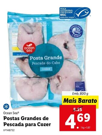 Ocean Sea Postas Grandes de Pescada para Cozer 800g