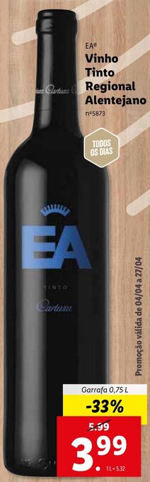 EA Vinho Tinto Regional Alentejano 0,75L