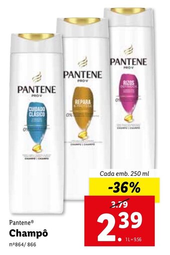 Lidl Pantene Champô 250ml promoção