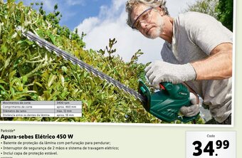 Lidl Parkside Apara-sebes Elétrico 450W promoção
