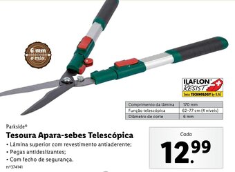 Lidl Parkside Tesoura Apara-sebes Telescópica promoção