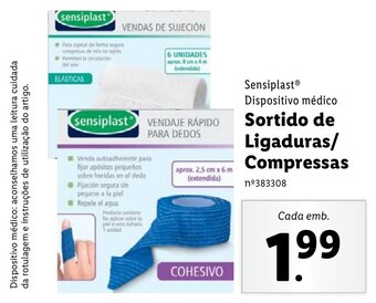 Sensiplast Dispositivo Médico Sortido de Ligaduras/Compressas