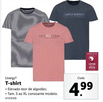 Lidl Livergy T-shirt S ao XL promoção