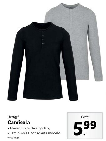 Lidl Livergy Camisola S ao XL promoção