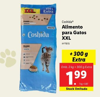 Lidl Coshida Alimento para Gatos XXL 2kg+300g promoção