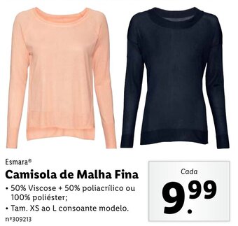 Lidl Esmara Camisola de Malha Fina XS ao L promoção