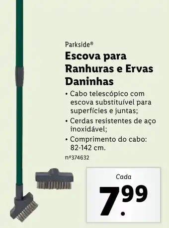 Lidl Parkside Escova para Ranhurasd e Ervas Daninhas 82-142cm promoção