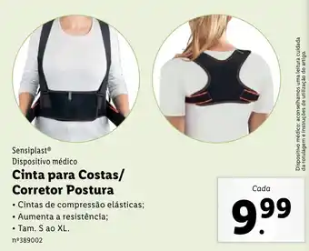 Lidl Sensiplast Dispositivo Médico Cinta para Costas/Corretor Postura S ao XL promoção