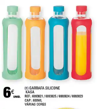 Continente Garrafa Silicone Kasa 600ml promoção