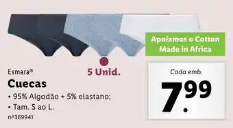 Lidl Esmara Cuecas S ao L 5 unid. promoção