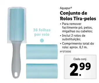 Lidl Aquapur Conjunto de Rolos Tira-pelos 6,1m promoção