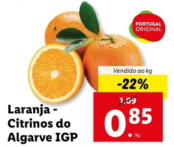Lidl Laranja-Citrinos do Algarve IGP promoção