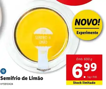 Lidl Semifrio de Limão 600g promoção