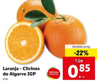 Lidl Laranja-Citrinos do Algarve IGP promoção