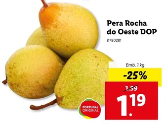 Lidl Pera Rocha do Oeste DOP 1kg promoção
