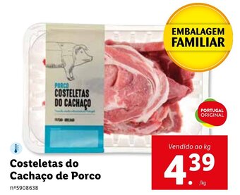 Lidl Costeletas do Cachaço de Porco promoção