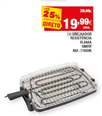 Continente Grelhador Resitência Flama 1800W promoção