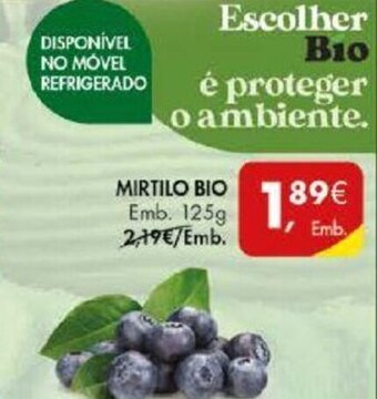 Pingo Doce Mirtilo Bio 125g promoção