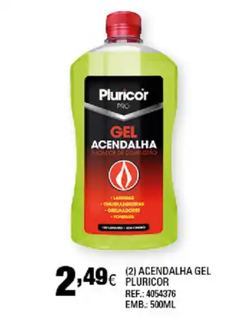 Continente Acendalha Gel Pluricor 500ml promoção
