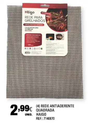 Continente Rede Antiaderente Quadrada Haigo promoção