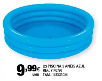 Continente Piscina 3 Anéis Azul promoção