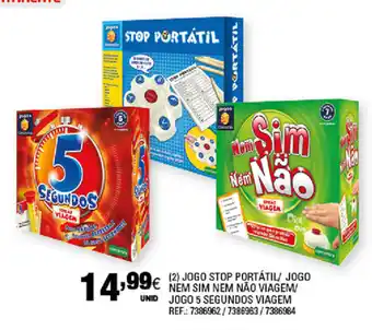 Continente Jogo Stop Portátil/ Jogo Nem sim Nem Não Viagem/ Jogo 5 Segundos Viagem promoção