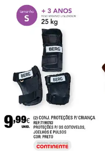 Continente Conj. Proteções P/ Criança 25kg promoção