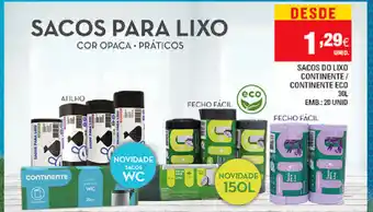 Continente Sacos do Lixo Continente/ Continente Eco 30L promoção