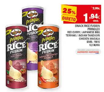 Continente Snack Rice Fusion Pringles 160g promoção