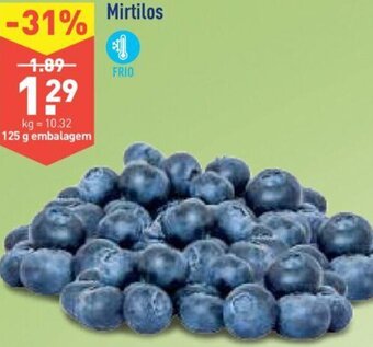 ALDI Mirtilos 125g promoção