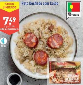 ALDI Pato Desfiado com Caldo 600g promoção