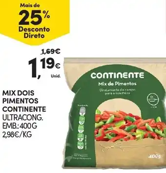 Continente Mix Dois Pimentos Continente 400g promoção