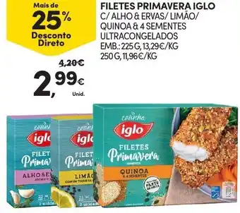 Continente Filetes Primavera Iglo 225g/250g promoção