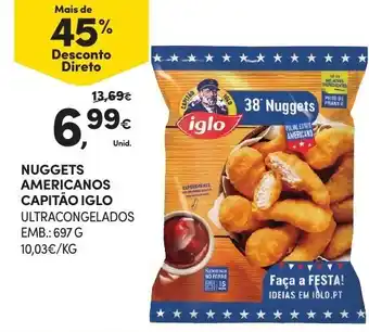 Continente Nuggets Americanos Capitão Iglo 697g promoção
