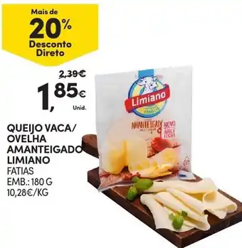 Continente Queijo Vaca/Ovelha Amanteigado Limiano 180g promoção