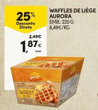Continente Waffles de Liège Aurora 220g promoção