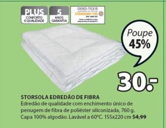 JYSK Storsola Edredao De Fibra promoção